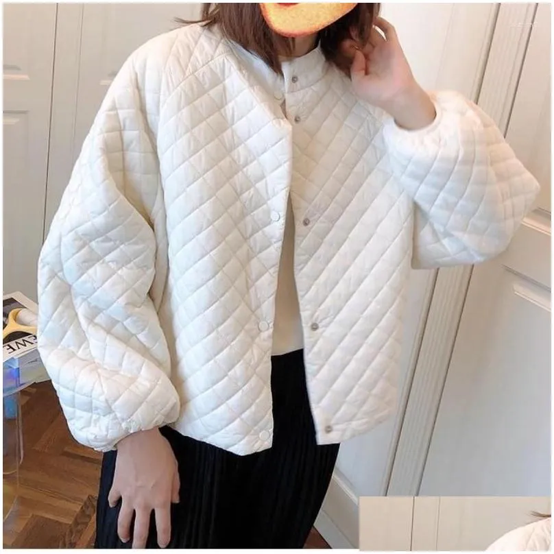 women`s jackets for women light thin coats 2024 spring korean loose casual bat sleeve jacket vintage quilted short tops coat