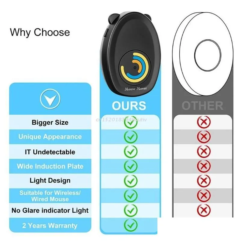 accessories mouse movement simulator mouse jiggler mouse mover driverfree mouse movement simulation with on/off switch usb charge