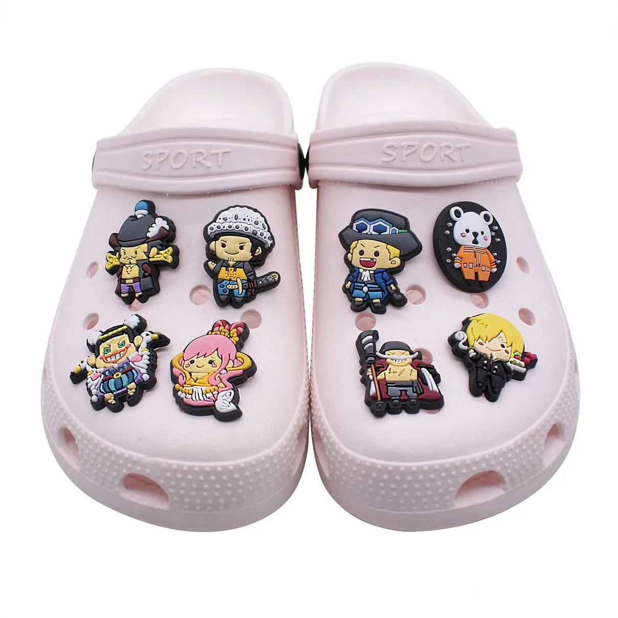 anime charms one piece yellow baby wholesale childhood memories funny gift cartoon charms shoe accessories pvc decoration buckle soft rubber clog