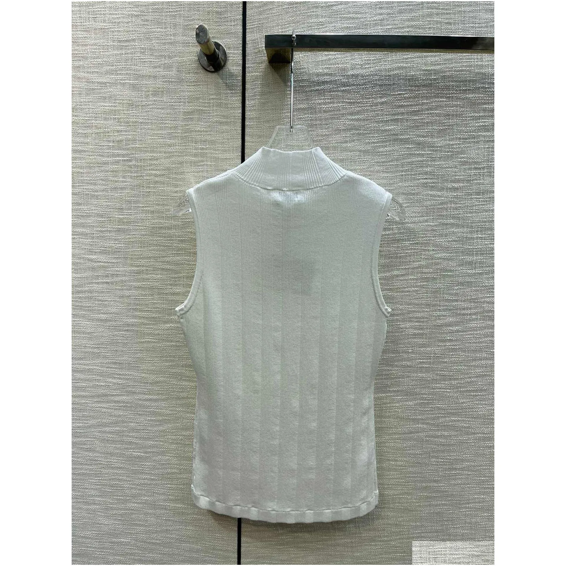 latest collection in early spring 2024, embroidered logo knit vest