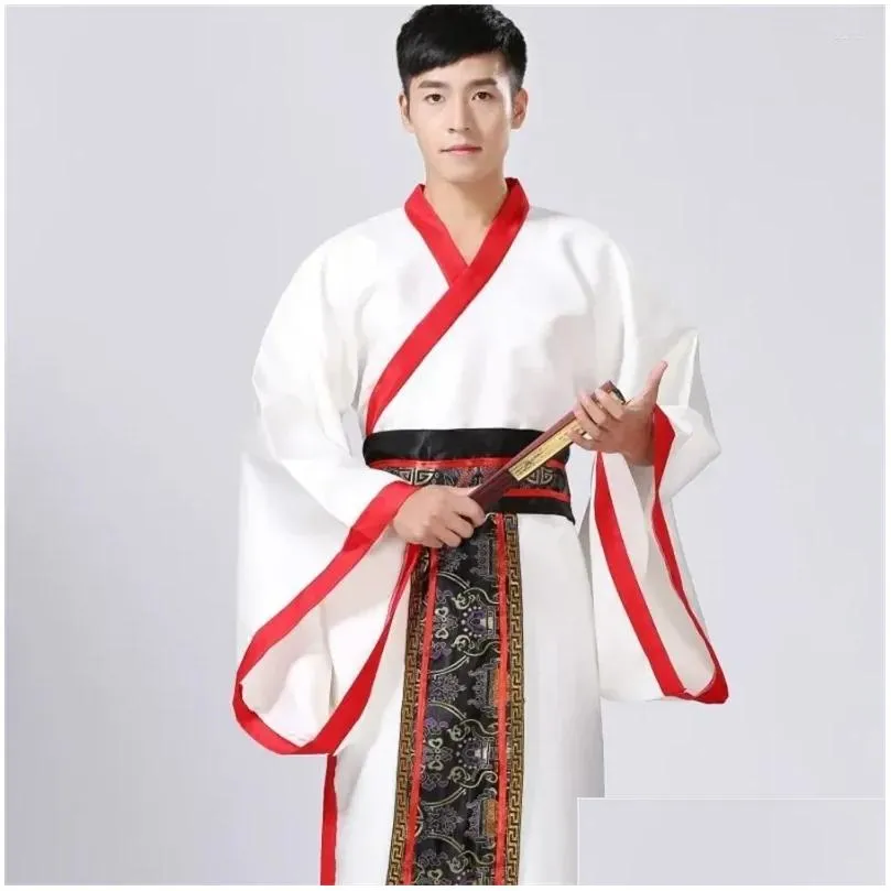 stage wear men hanfu adult traditional chinese clothing folk dance ancient costume performance singers tang suit festival outfit