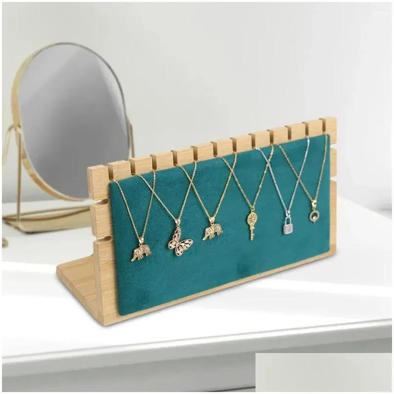 jewelry pouches display stand showcase freestanding stylish practical for necklace bracelets pendant organizer