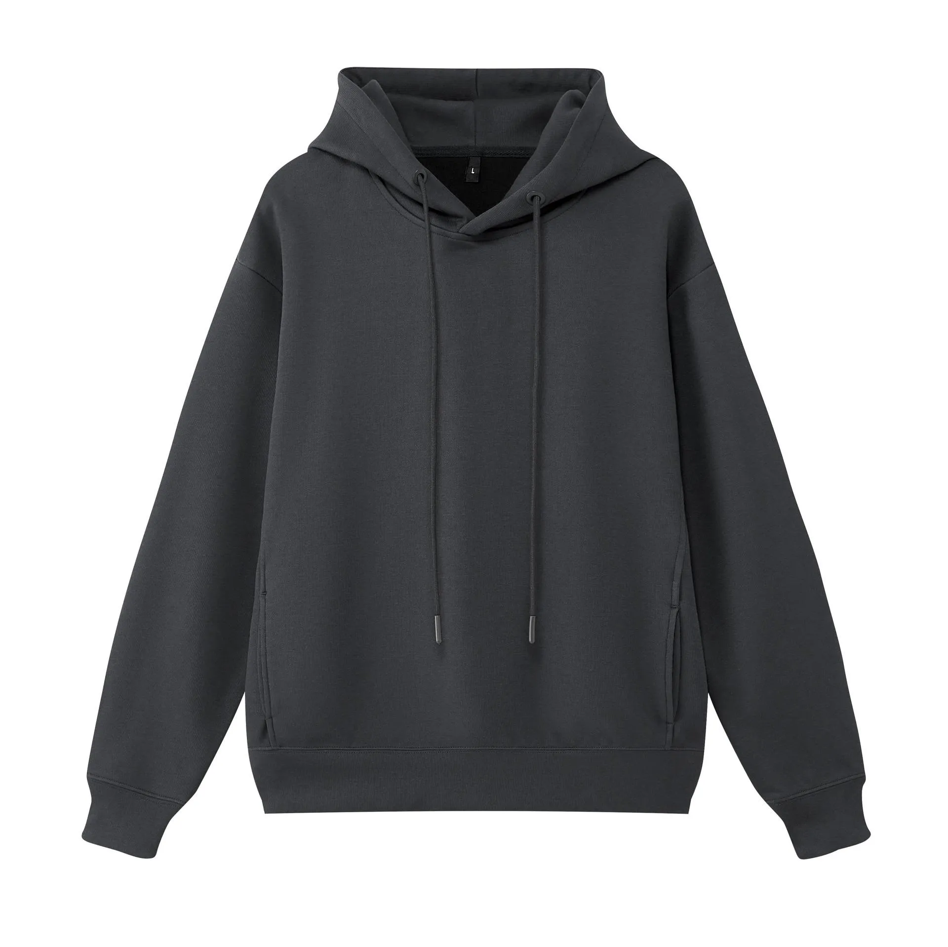 heavy baggy 380g off-shoulder hoodie for men autumn and winter long sleeved student pullover for women