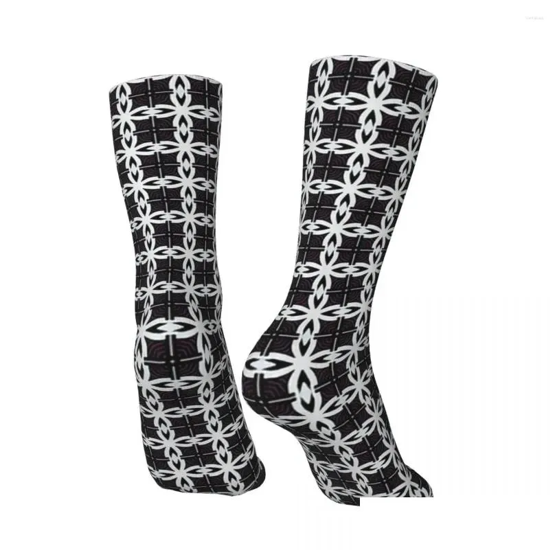 men`s socks lattice purple white men women windproof novelty spring summer autumn winter stockings gift