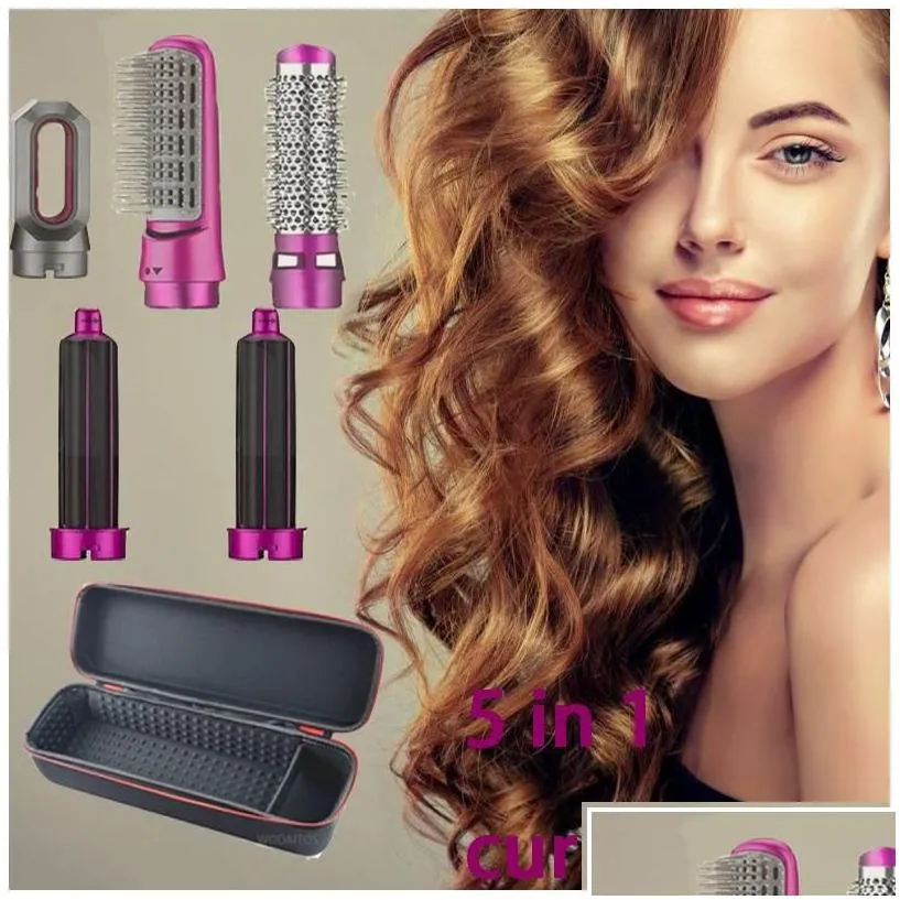 curling irons hair dryer 5 in 1 wrap electric straightener brush blow air comb detachable home various wand w220618 drop delivery pr