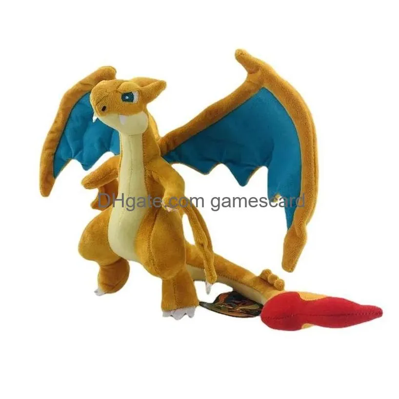 23Cm Large Xy Version Fire Dragon Yellow Blue P Doll There Are Iron Wire In The Wings With Cloth Label Tag Drop Delivery Dhfdb