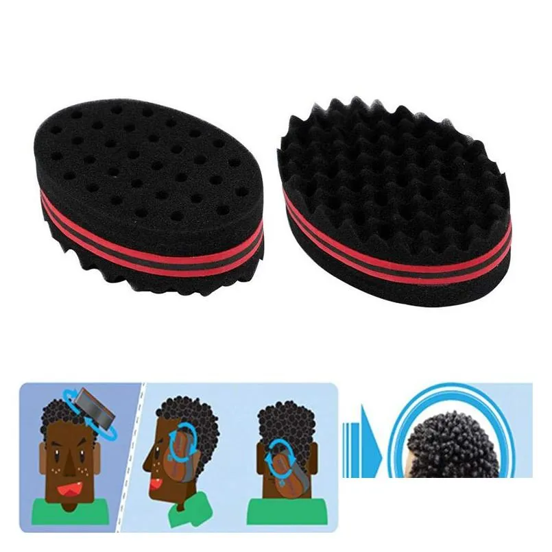 Other Hair Cares Dirty Braids Perm Styling Sponge Hip Hop Blast Head Care Style Tool Curling Curly Hair Brush Black Sponges Tin Foil D Dhonw