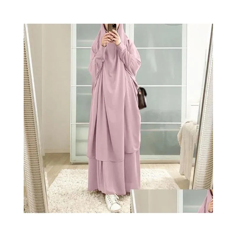 Ethnic Clothing Etosell Women Hooded Muslim Hijab Dress Eid Prayer Garment Jilbab Abaya Long Khimar Fl Er Ramadan Gown Abayas Drop De Dh8Me