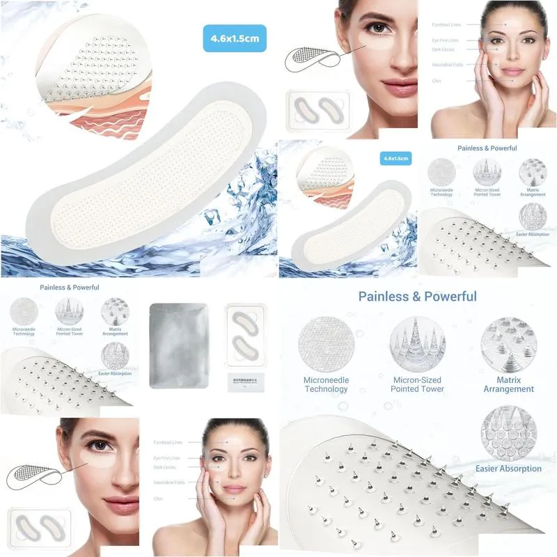 Face Care Devices Micro-Needle Eye Es Korean Cosmetics Mask For Face Skin Care Microneedle Forehead Fine Lines Remove Wrinkles Drop De Dhbkk