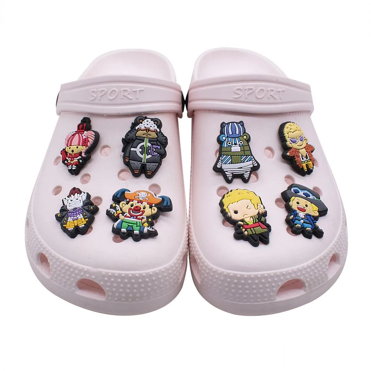 anime charms one piece yellow baby wholesale childhood memories funny gift cartoon charms shoe accessories pvc decoration buckle soft rubber clog