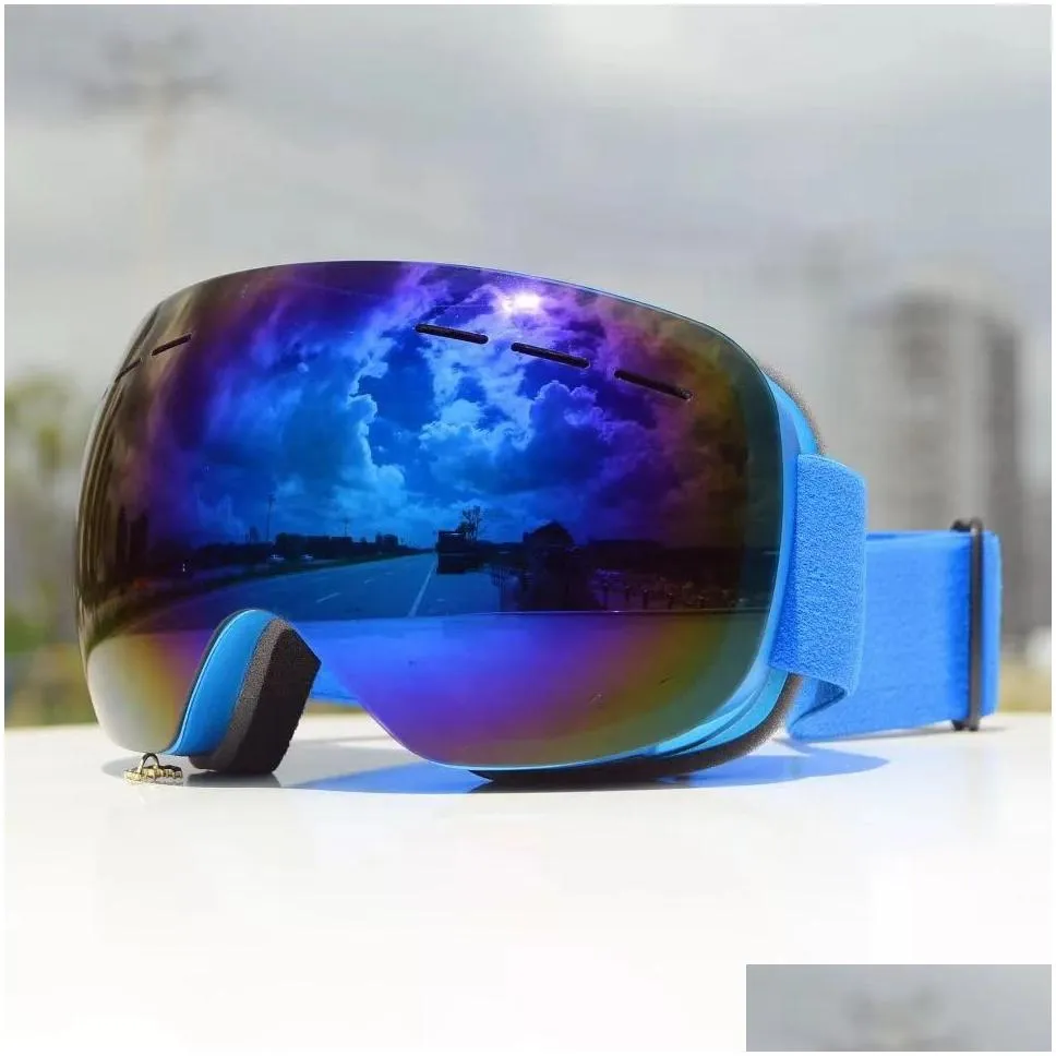 hot sale men women ski goggles eyewear double layers uv400 anti-fog big ski mask skiing glasses snow snowboard goggles winter glasses