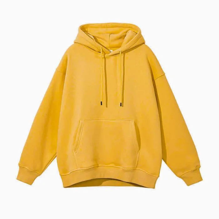 320g heavy cotton solid color couple hoodie base pullover all cotton autumn and winter fashion