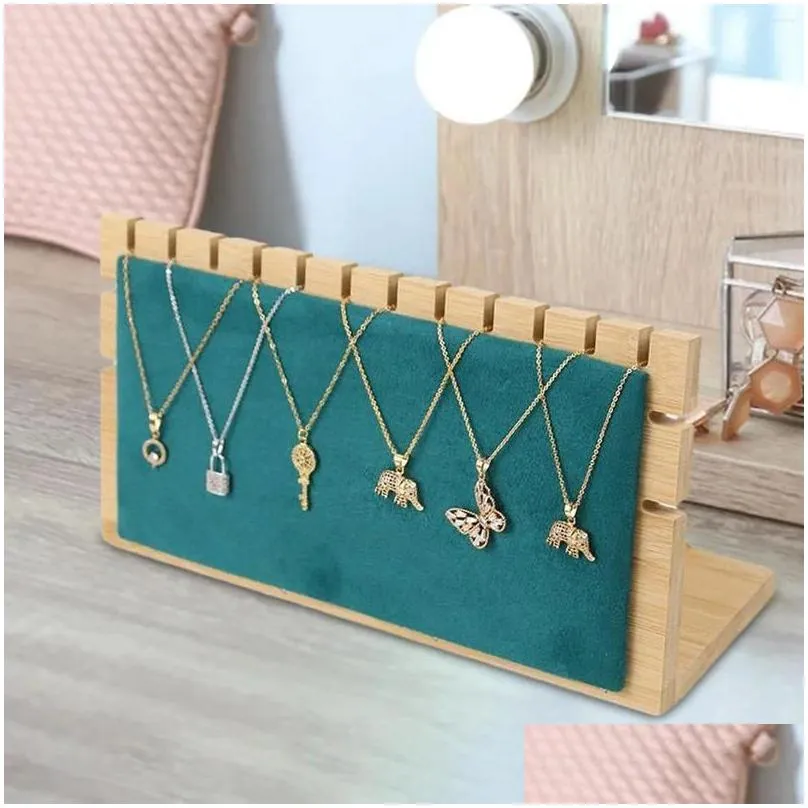 jewelry pouches display stand showcase freestanding stylish practical for necklace bracelets pendant organizer