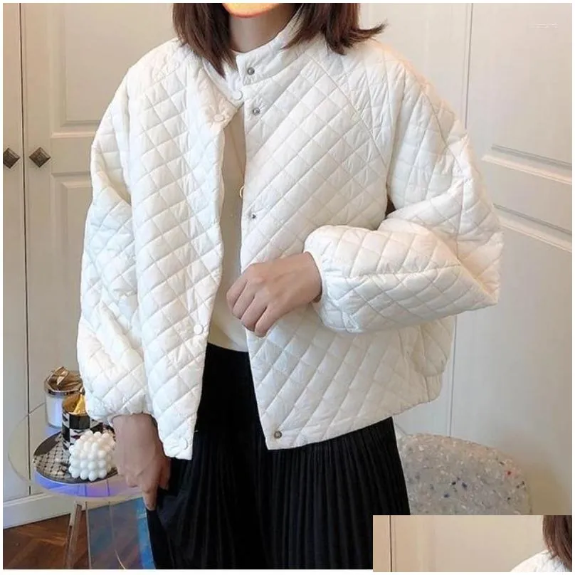 women`s jackets for women light thin coats 2024 spring korean loose casual bat sleeve jacket vintage quilted short tops coat