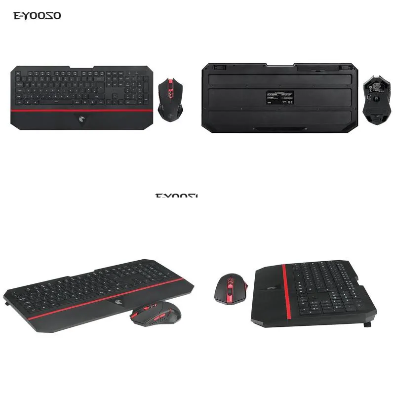 combos wireless gaming keyboard and mouse combo 2.4g 104 keys keyboard and 2400 dpi game mice led backlight for windows laptop pc
