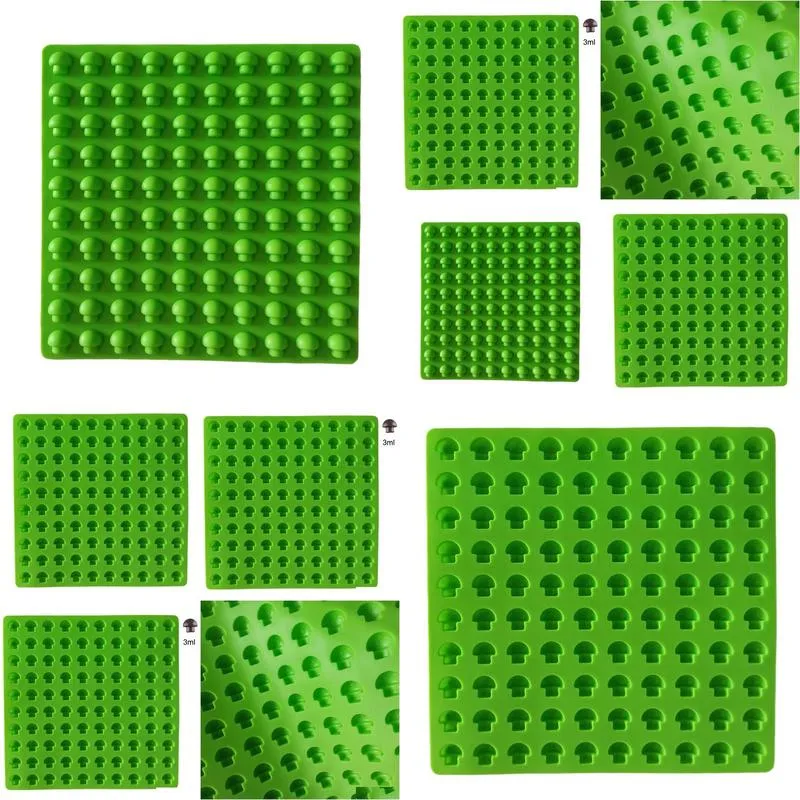 3ml mushroom moulds 100pieces gummy per mold for polkadot candy bags