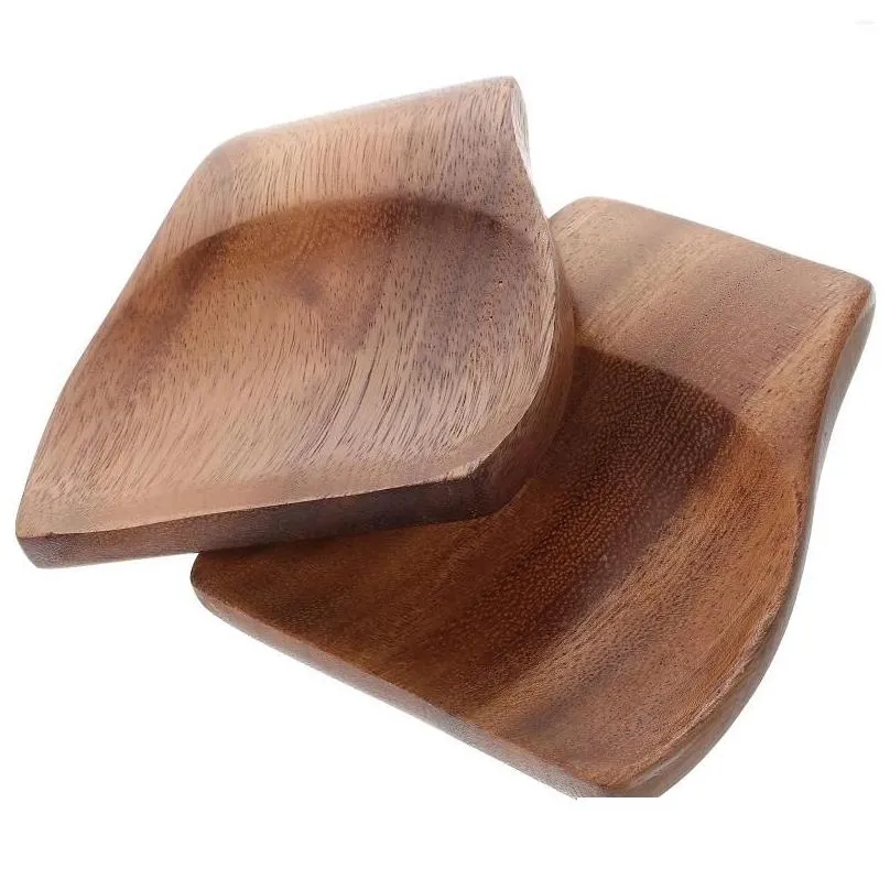 dinnerware sets 2 pcs wooden spoon rest coffee spoons smooth holder soup ladle reusable delicate for kitchen scoop