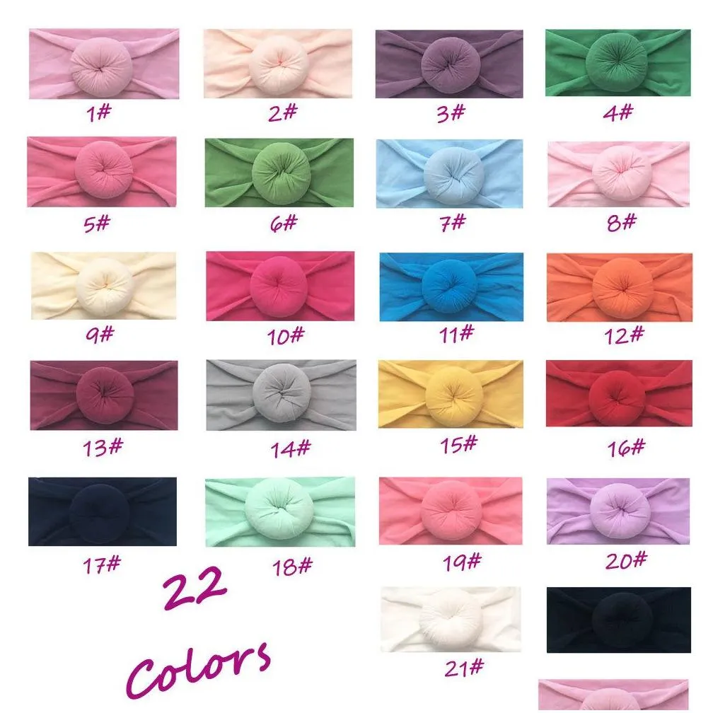 hair accessories baby girls knot balls headbands kids hairband headwear boutique 22 colors turban