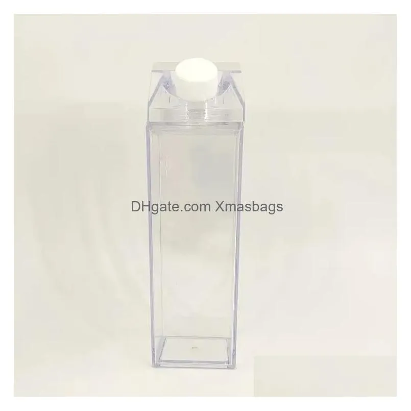 500ml plastic milk carton water bottles bpa clear transparent outdoor square juice box fy5230 1220