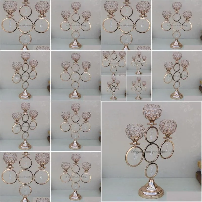 style for wedding decoration silver/gold tall candelabra