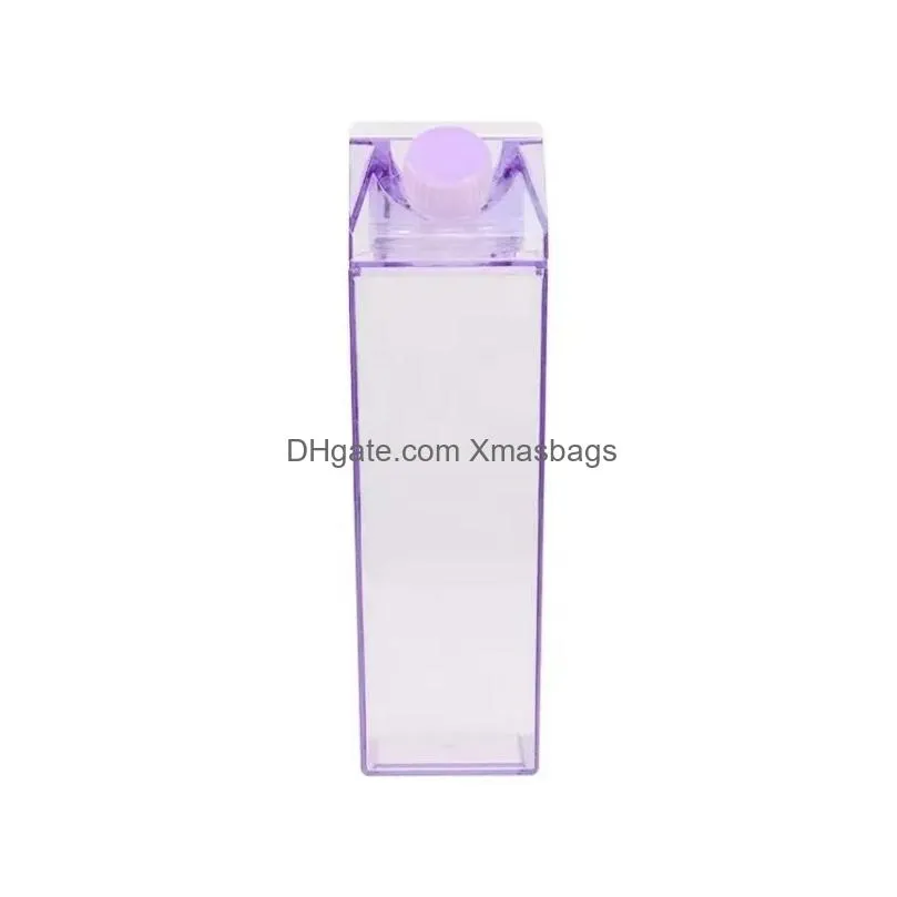 500ml plastic milk carton water bottles bpa clear transparent outdoor square juice box fy5230 1220