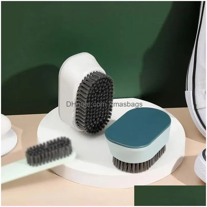 portable household cleaning brushes plastic multifunctional soft-haired laundry scrubbing color contrast clothes shoe brushes