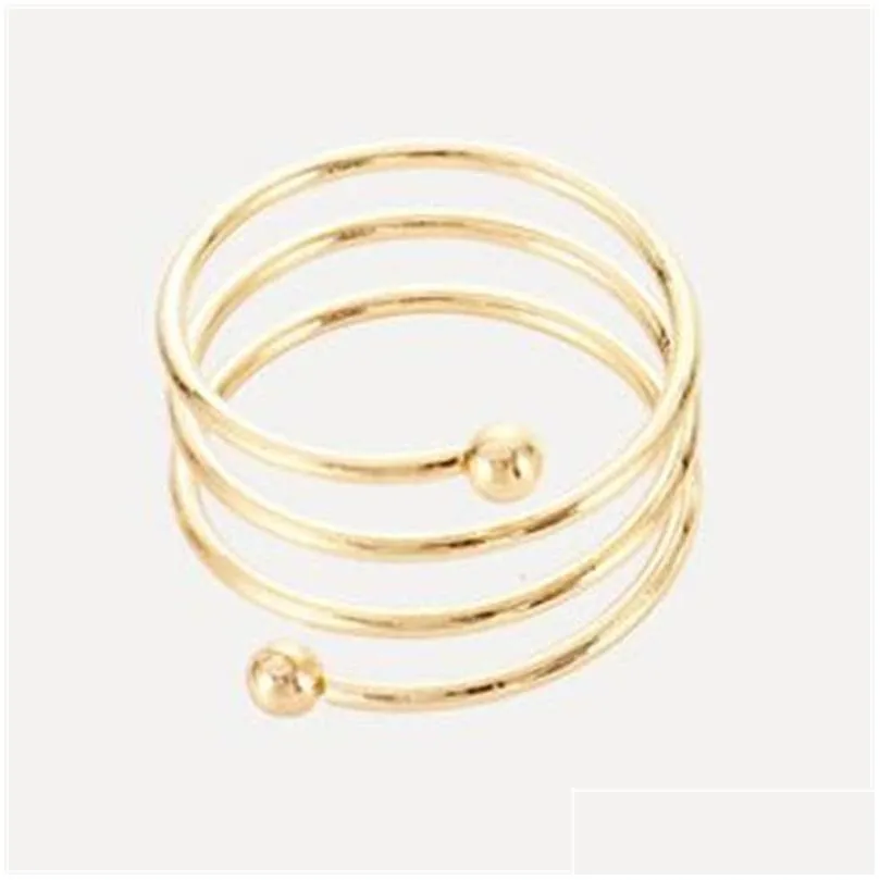 Band Rings 6Pcs/Set Gold Ring Set Combine Joint Band Toes Rings For Women Fashion Jewelry 113 U2 Drop Delivery Jewelry Ring Dhmrw