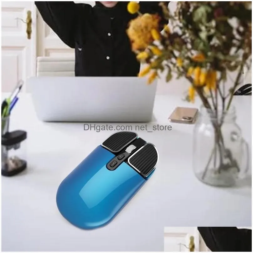 gadgets wireless mouse for pc laptop 2.4g m203 usb mute mouse ergonomics optical mouse metal roller mouse adjustable souris sans fil