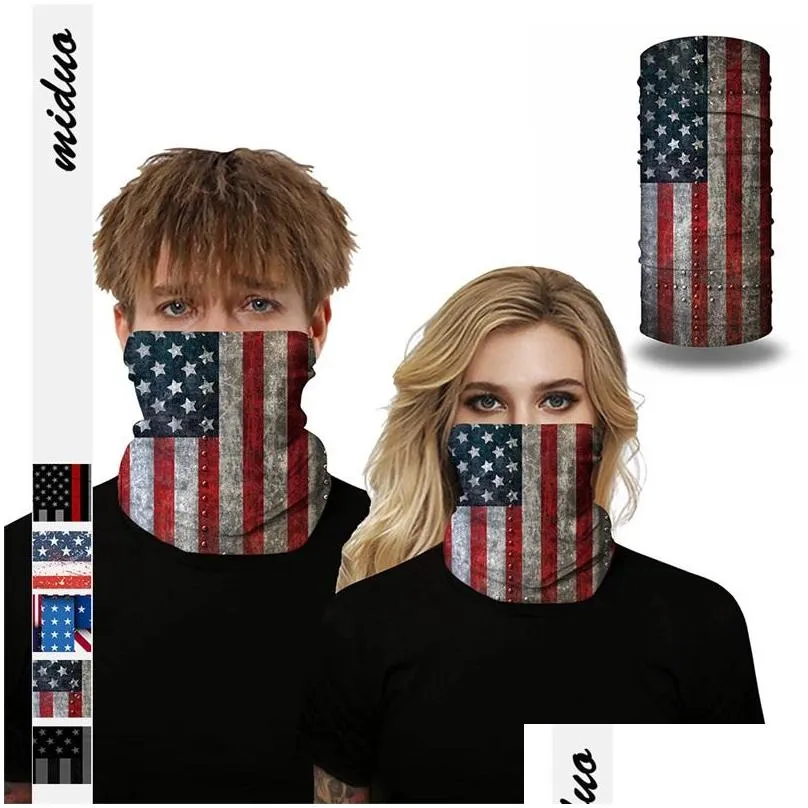 Bandanas National Flag Printing Bandanas Men Women Sweat Absorption Magic Scarves Outdoor Motion Neck Gaiter Face Shield 6Md J2 Drop D Dhkkj