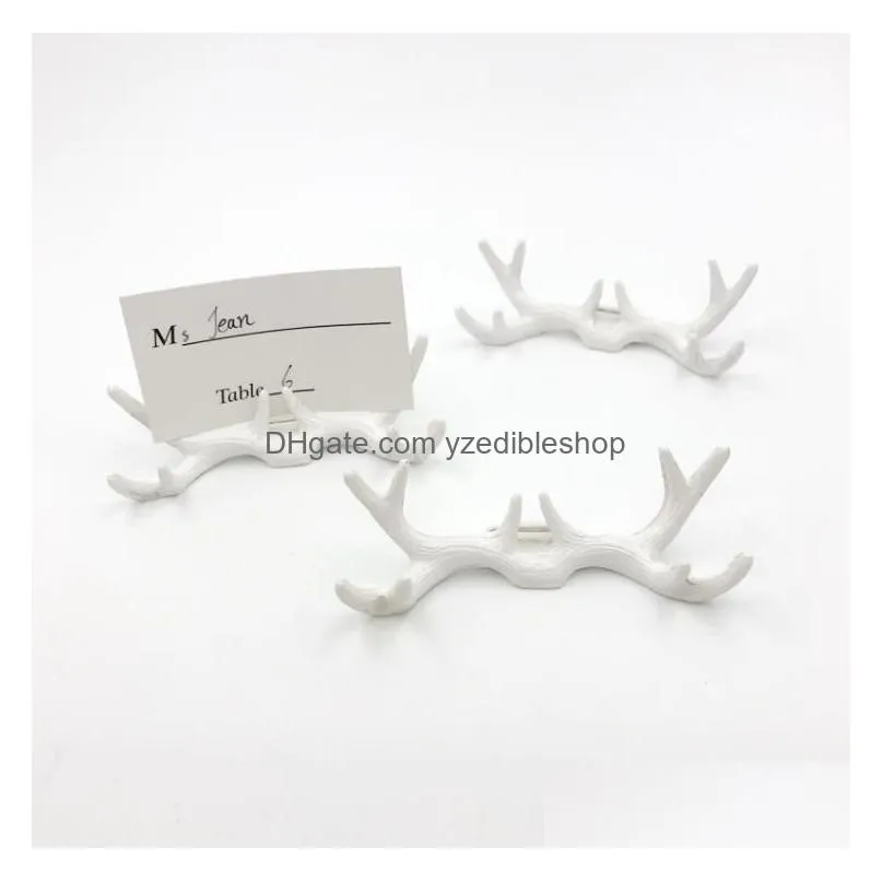 wedding decoration resin antler place card holder for wedding favors supplies wholesale sn679