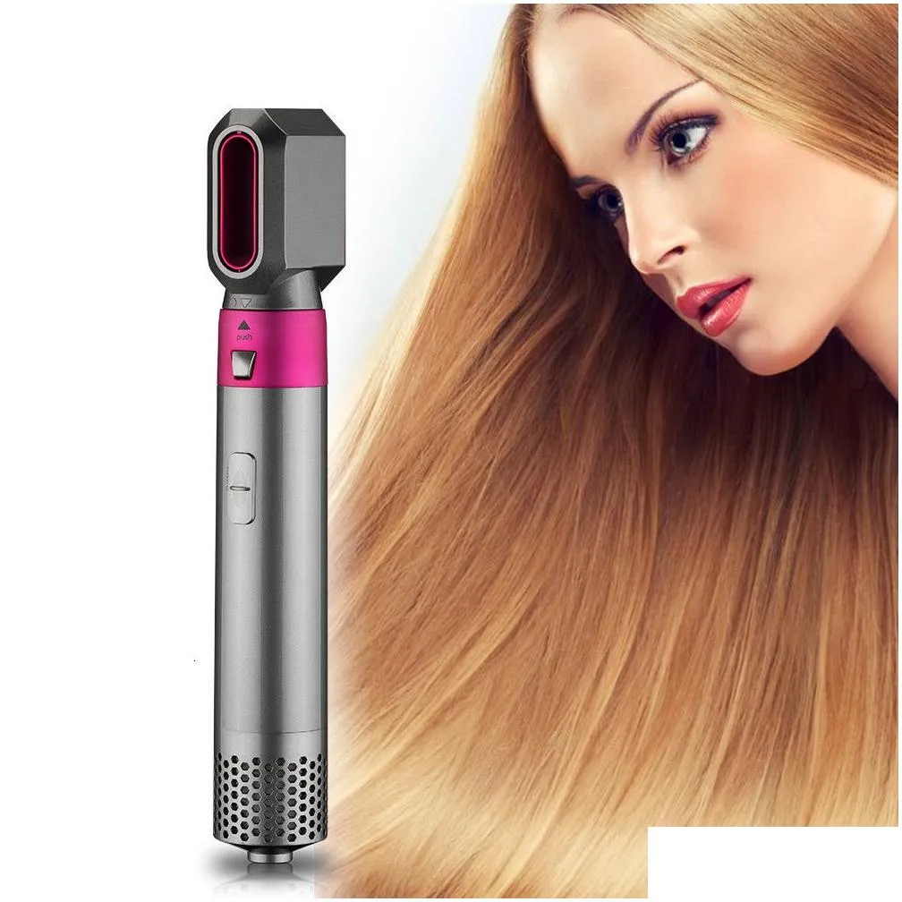 curling irons 7 in 1 one step hair dryer volumizer rotating dryer curler comb brush dryers for styling tool 221012