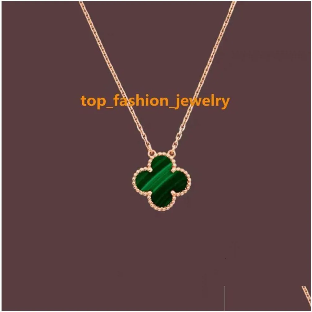 fashion pendant necklaces for women elegant 4/four leaf clover locket necklace highly quality choker chains designer jewelry 18k plated gold girls