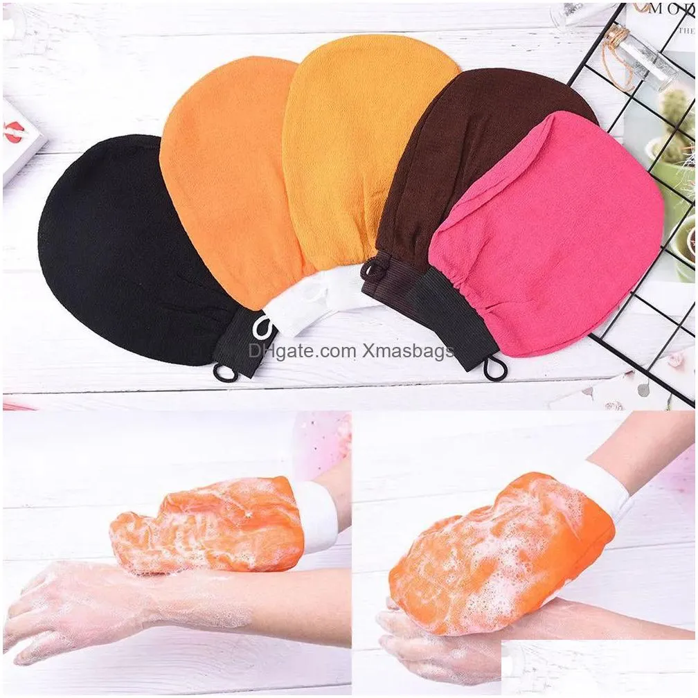 exfoliating gloves scrub mitt bath brushes exfoliation mitts facial massage exfoliator gloves cleaning for all skin0714