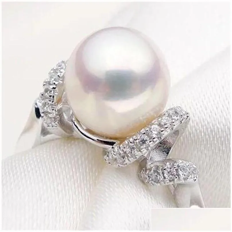Solitaire Ring Zircon Solid Sterling Sier Ring Setting Mounting Blank Without Pearl. Jewelry Diy Gift 624 Z2 Drop Delivery Jewelry Ri Dhhpm