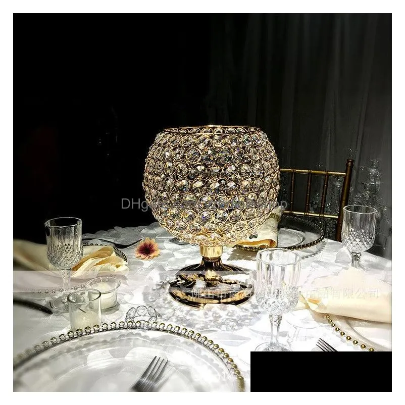  fashion crystal flower vase craft for home decoration wedding gift