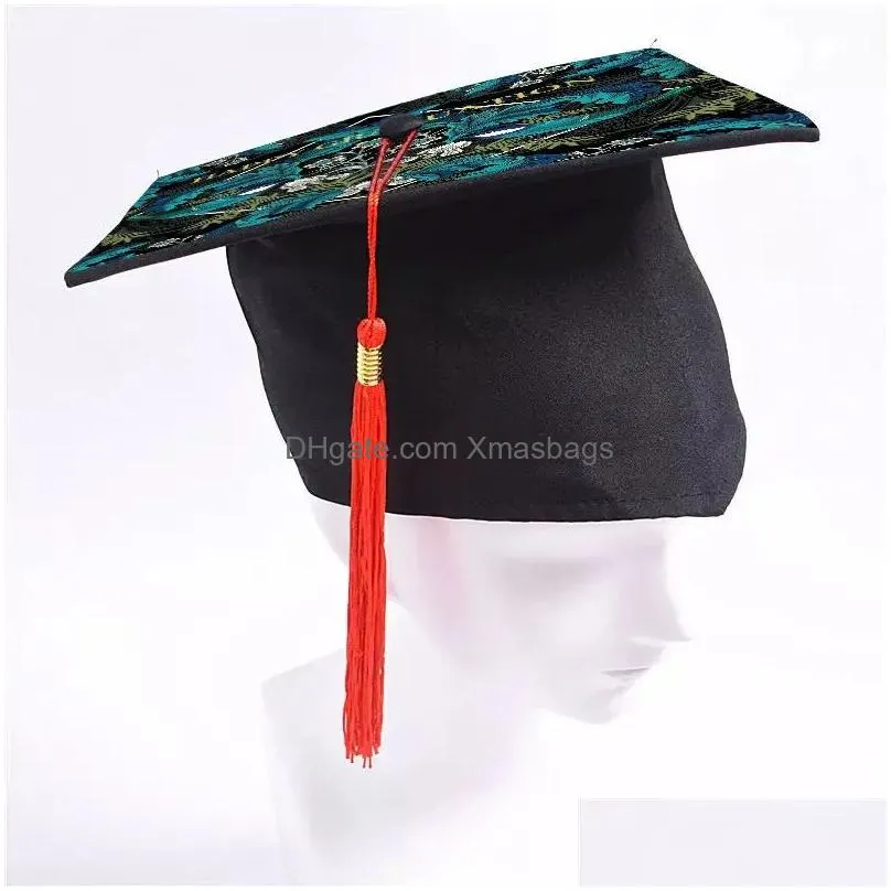 sublimation blank graduation hat topper sticker party heat transfer white adhesive grad cap plate decorations 0616