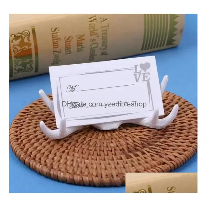 wedding decoration resin antler place card holder for wedding favors supplies wholesale sn679