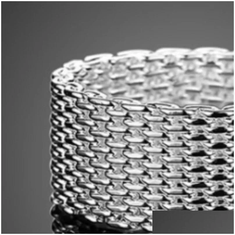 Band Rings 925 Sterling Sier Interwoven Web Ring For Woman Fashion Charm Wedding Engagement Jewelry 1269 T2 Drop Delivery Jewelry Rin Dhspm