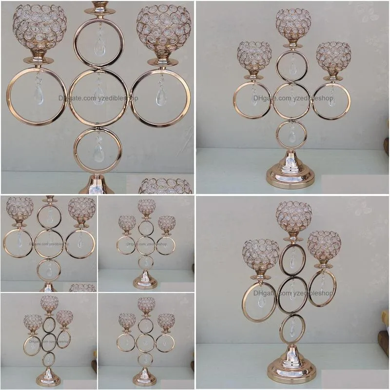  style for wedding decoration silver/gold tall candelabra