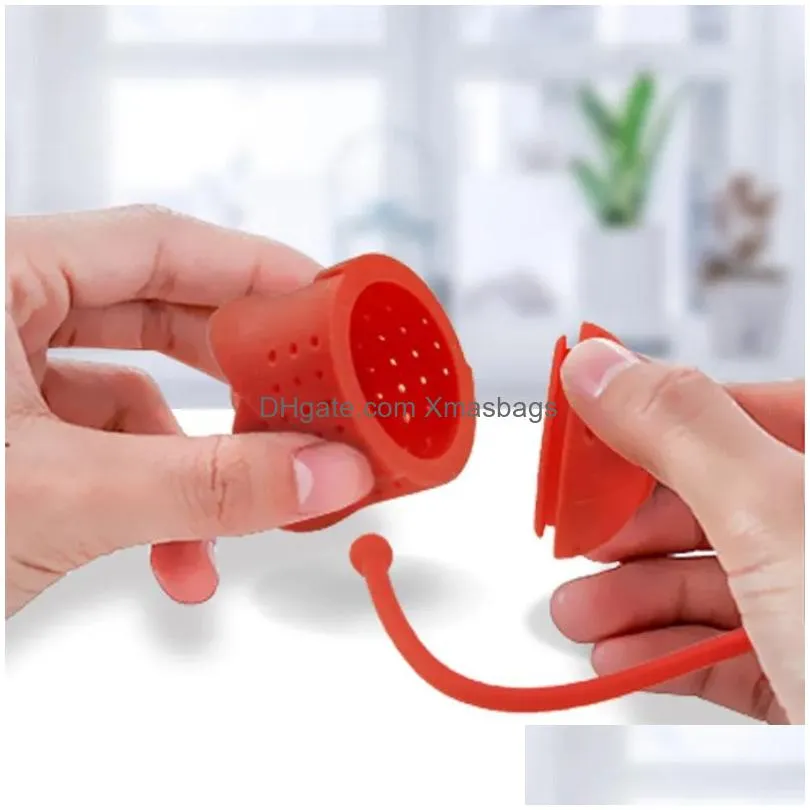 silicone tea strainers creative rose flower shape teas infuser home coffee vanilla spice filter diffuser reusable