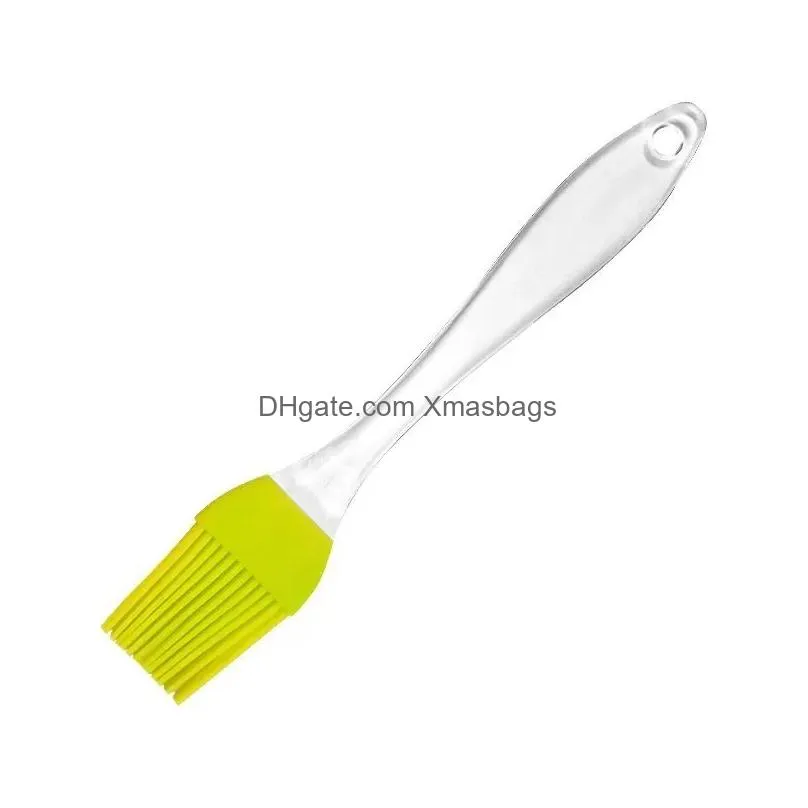 spice tools silicone bbq brush transparent handle baking oil cake pastry cream high temperature resistant camping utensil kitchen tool
