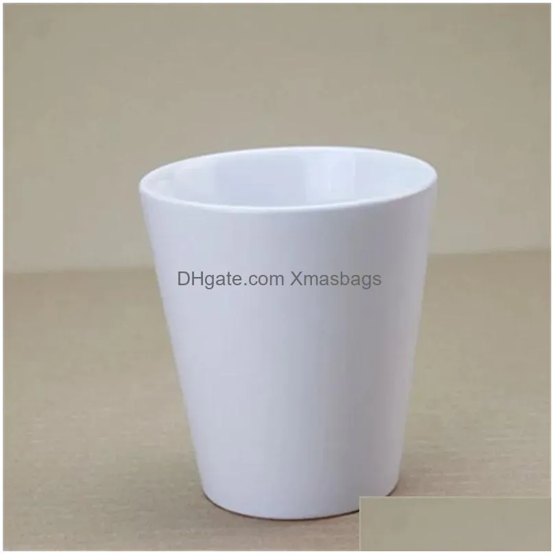 12oz sublimation ceramic flower pots heat press white graden gome decoration plant pot