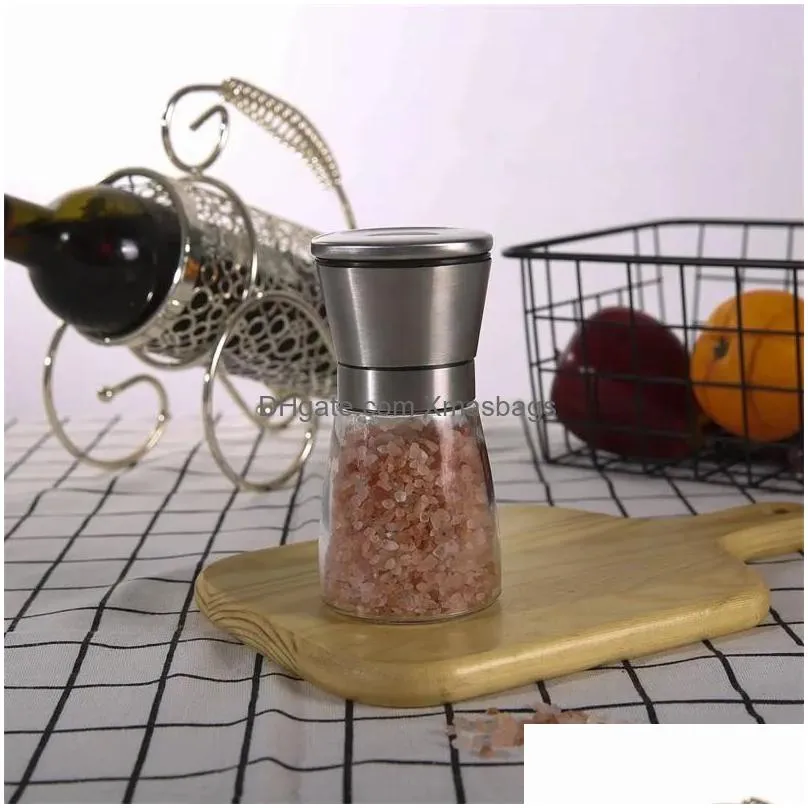 stainless steel salt and pepper grinder adjustable ceramic sea salt mill kitchen tools fy5613 11.14