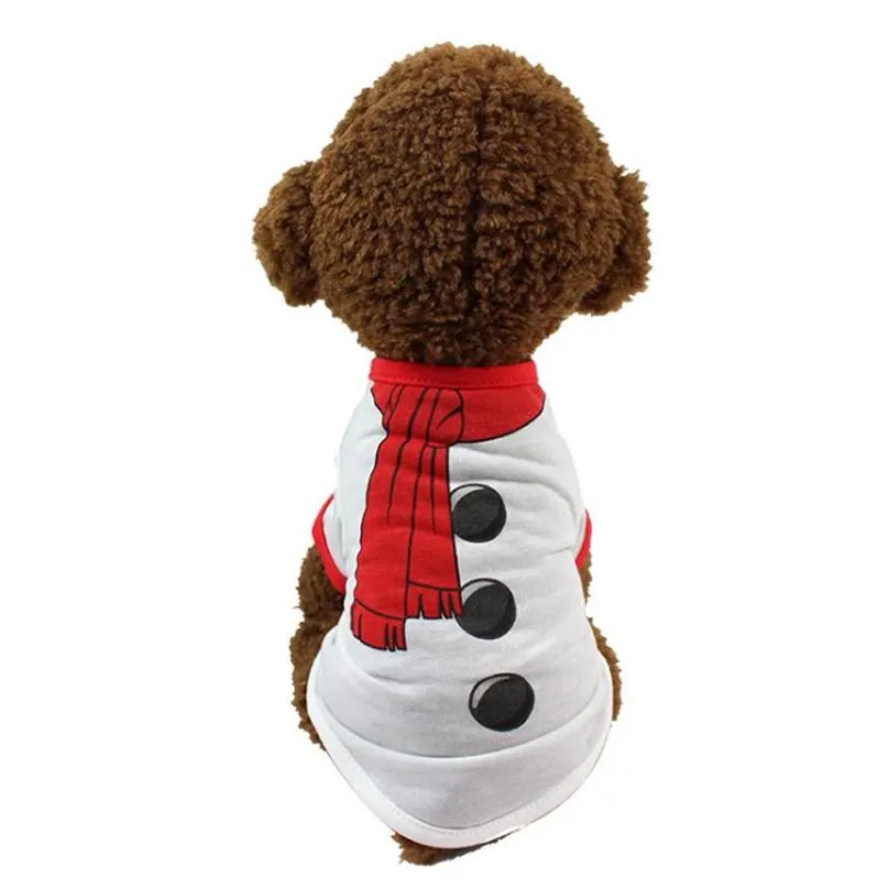 christmas pullover hoodies pet dog apparel cat costume shirt sweater apparel for santa snowman belt casual clothes xs s m l