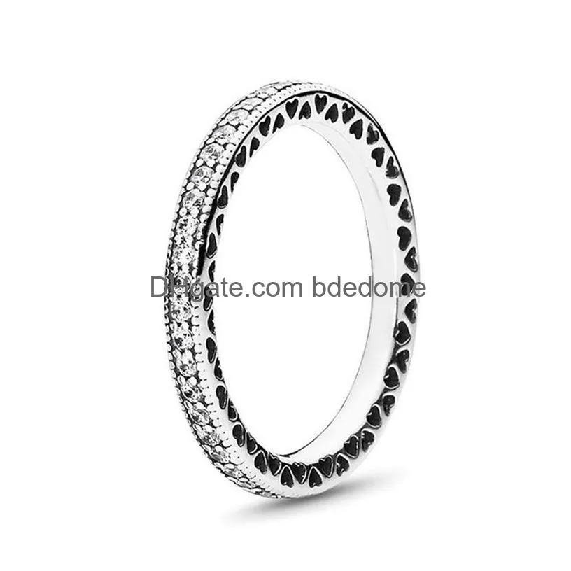 Wedding Rings Fanshi Cross Border Selling Eternal Heart Ring Temperament Joint Fashion Simple Peach Shaped For Padra Weddinghollow Ou Dhx8Z