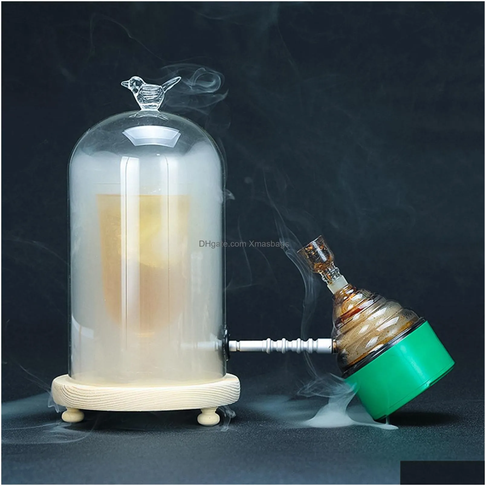 wine glasses cocktail smoker durable portable molecular bubble water sprayer smoked scent maker for bar kitchen 230225