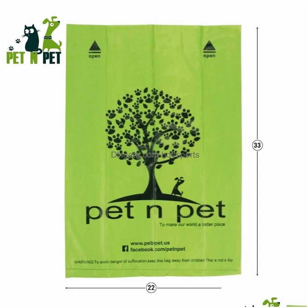 Trash Bags Pet Biodegradable Dog Trash Bags Poop Supplies Eco-Friendly 1080 Counts Black Waste Unscented Clean Garbage Bolsas Wholesal Dhawo