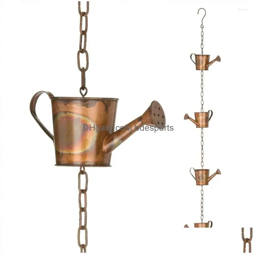 Garden Decorations Kettle Metal Wind Chimes Rain Chain For Courtyard Decoration Ramadan Festival Valentines Day Drop Delivery Dhufg