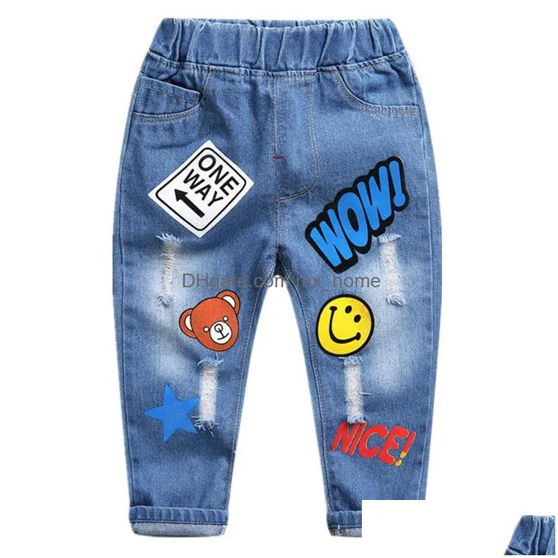 boy gentleman casual jeans trousers baby toddler boys denim pants kids children slim long bottoms clothing 211102