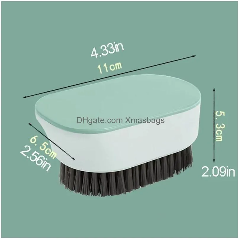 portable household cleaning brushes plastic multifunctional soft-haired laundry scrubbing color contrast clothes shoe brushes